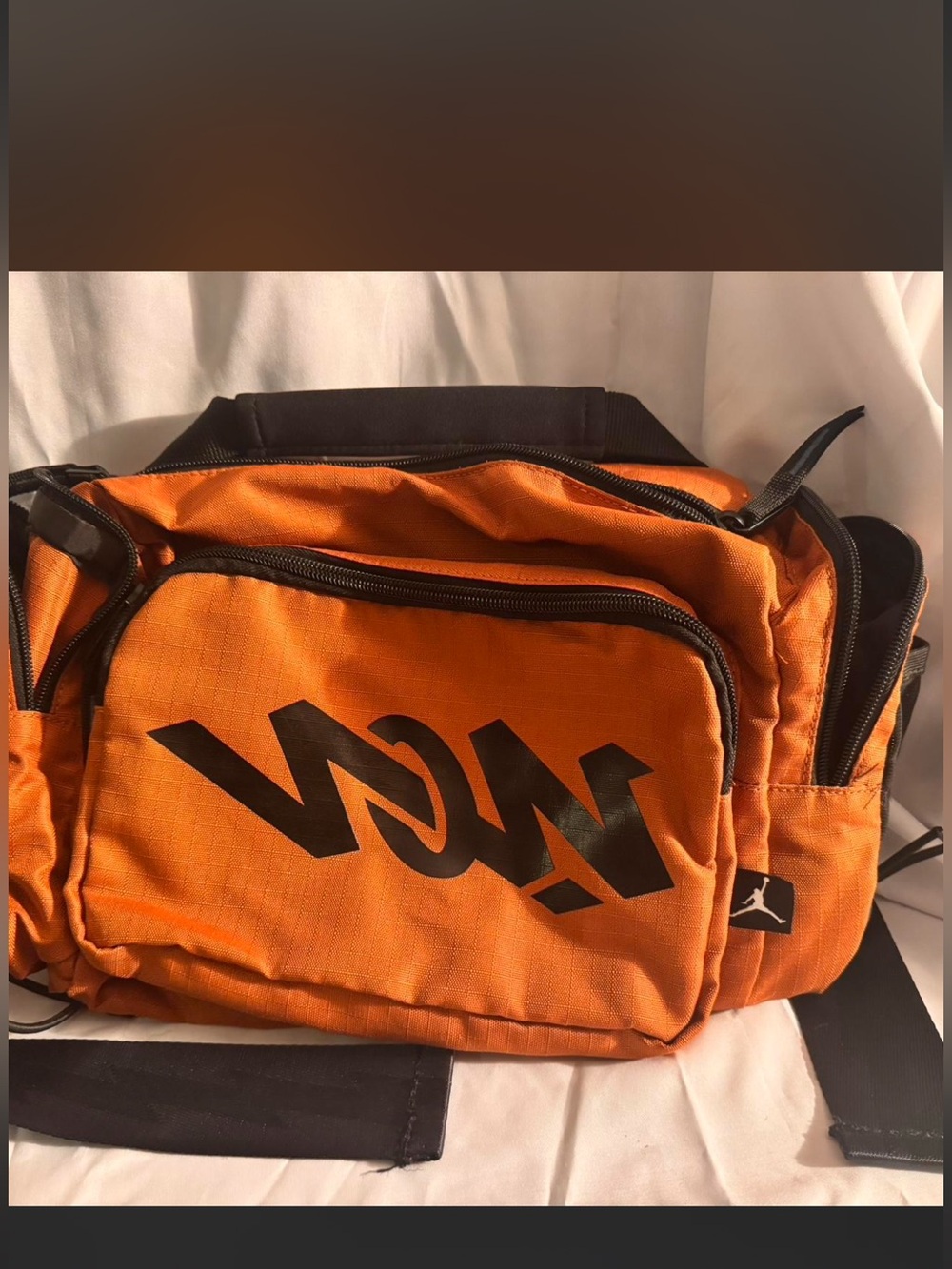 Jordan Orange Waist Pack with Bold Black Logo